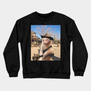 Funny Ferret Cowboy Crewneck Sweatshirt